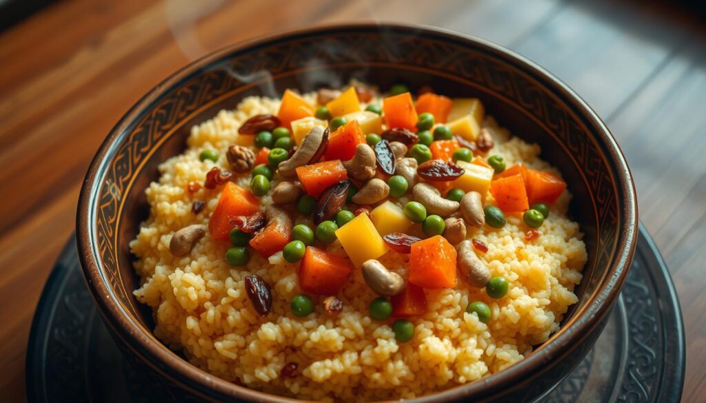 customizing upma with vegetables and nuts