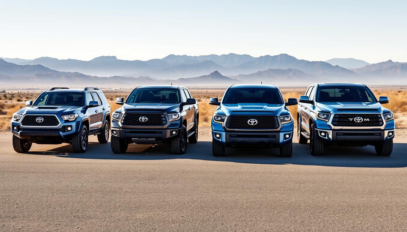 2026 Toyota TRD Pro lineup in Wave Maker blue color