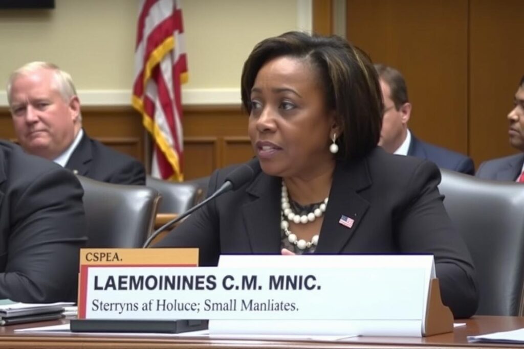Congresswoman LaMonica McIver in session with the House Small Business Committee Congresswoman LaMonica McIver in session with the House Small Business Committee