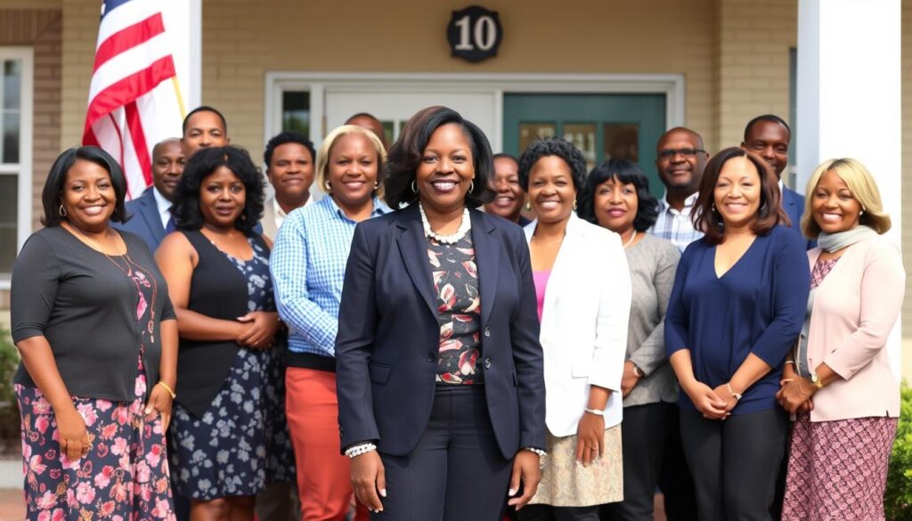 Congresswoman LaMonica McIver with diverse group of constituents from New Jersey's 10th district Congresswoman LaMonica McIver with diverse group of constituents from New Jersey's 10th district