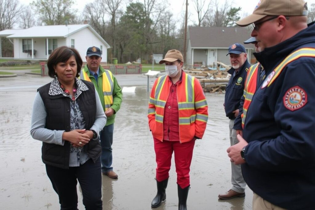 Congresswoman McIver touring flood damage in her district with local officials Congresswoman McIver touring flood damage in her district with local officials