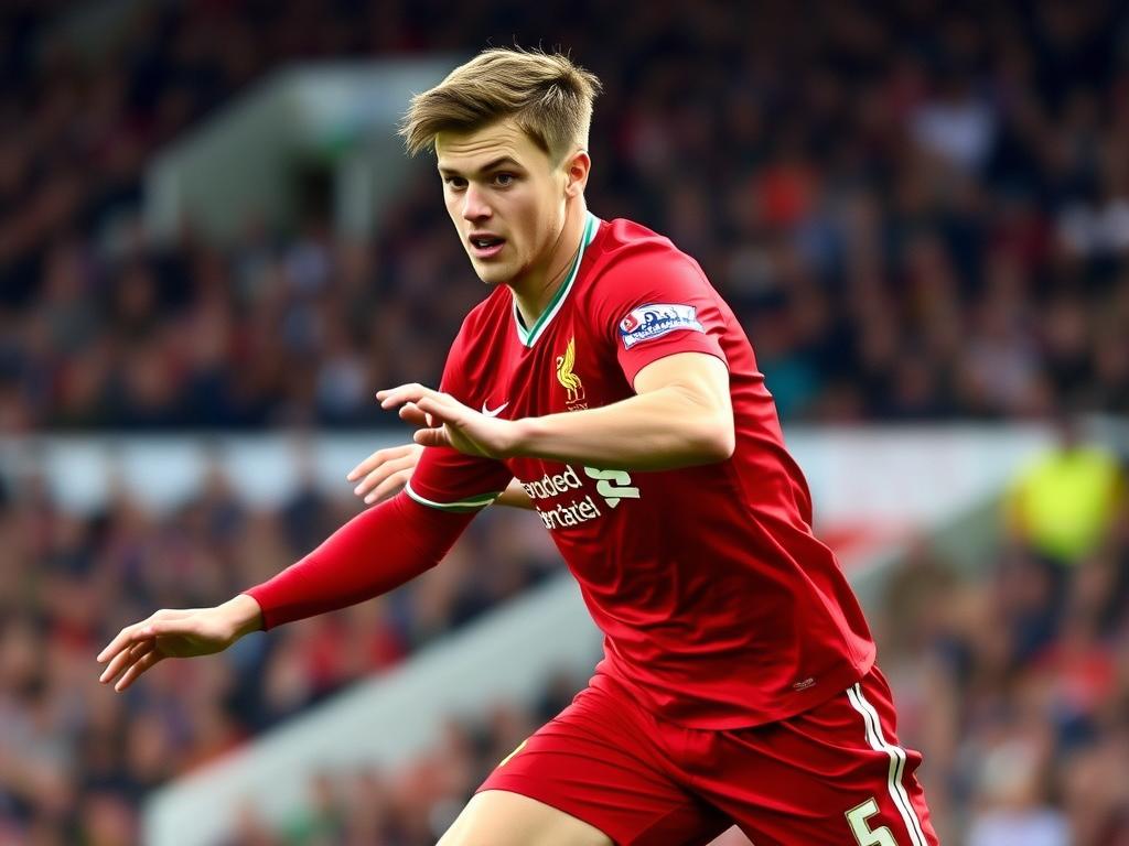 Conor Bradley defending for Liverpool against Premier League opposition Conor Bradley defending for Liverpool against Premier League opposition