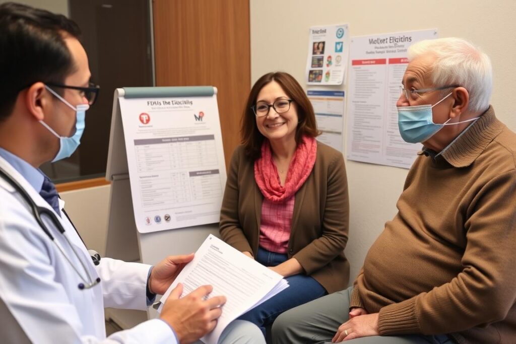 Family discussing FDA COVID-19 vaccine eligibility with healthcare provider Family discussing FDA COVID-19 vaccine eligibility with healthcare provider