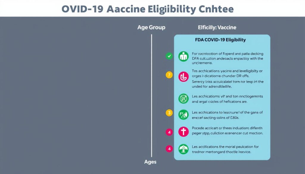 Infographic showing FDA COVID-19 vaccine eligibility criteria for different age groups Infographic showing FDA COVID-19 vaccine eligibility criteria for different age groups