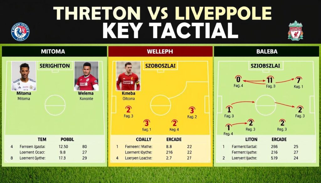 Key tactical battles between Brighton and Liverpool players Key tactical battles between Brighton and Liverpool players