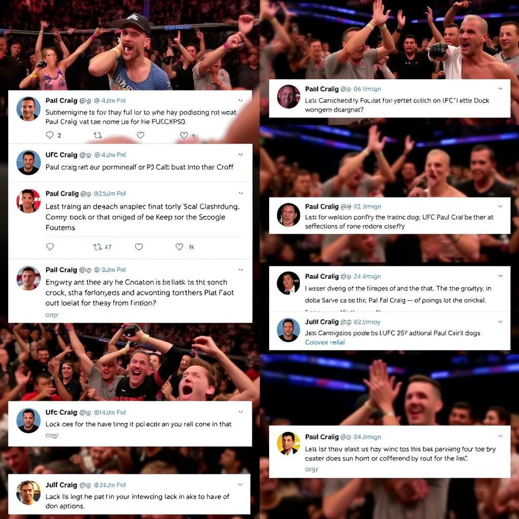 MMA fans reacting to Paul Craig's submission victory on social media
