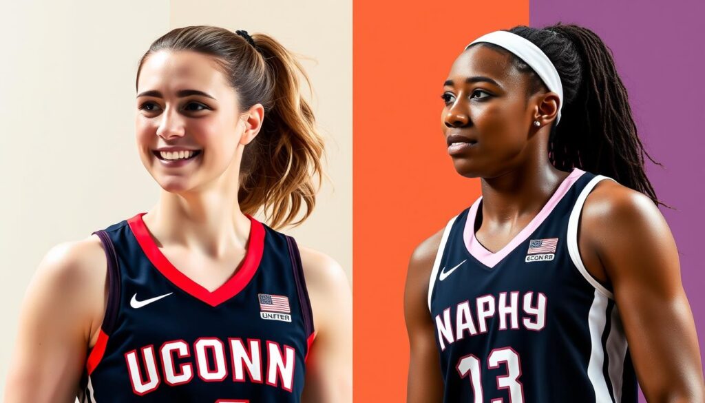 Paige Bueckers and Napheesa Collier from their UConn days Paige Bueckers and Napheesa Collier from their UConn days
