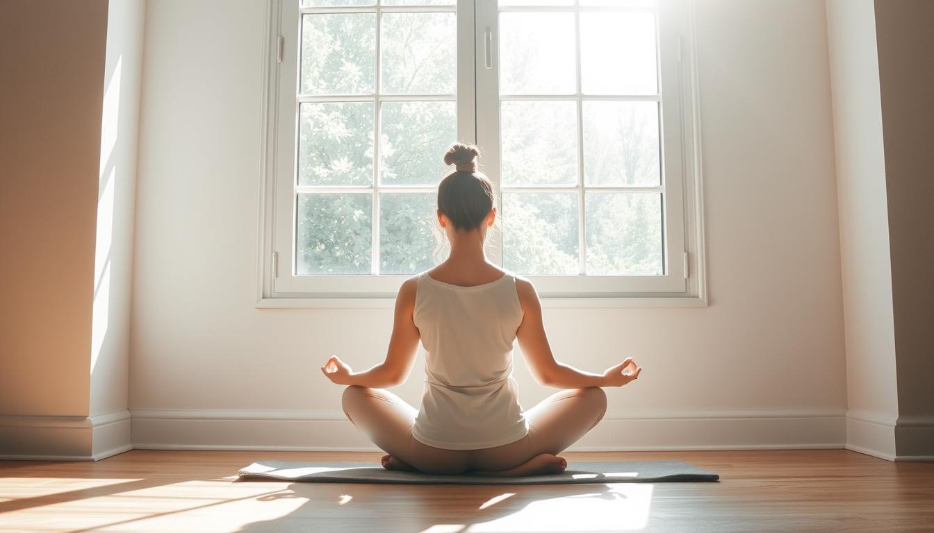Person practicing mindfulness meditation as part of mental health recovery strategies