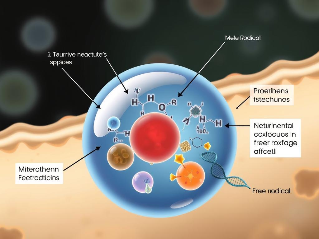 Taurine's antioxidant mechanisms protecting cells from oxidative damage Taurine's antioxidant mechanisms protecting cells from oxidative damage