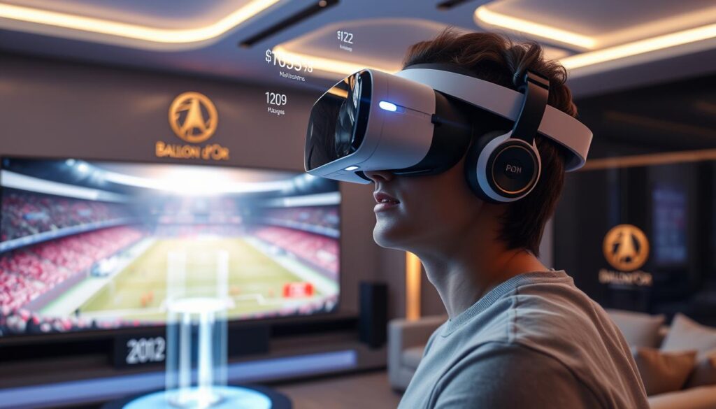 Virtual reality concept of future Ballon d'Or gala viewing experience Virtual reality concept of future Ballon d'Or gala viewing experience