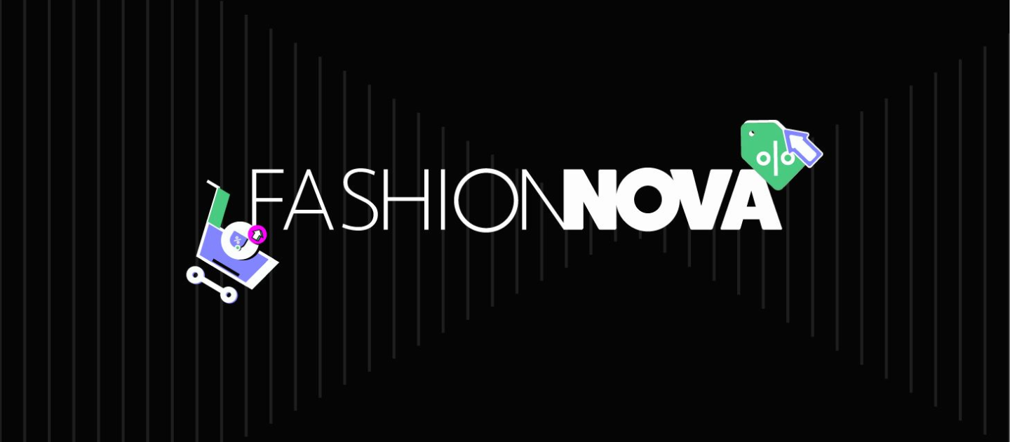 a black and white logo of fashion nova